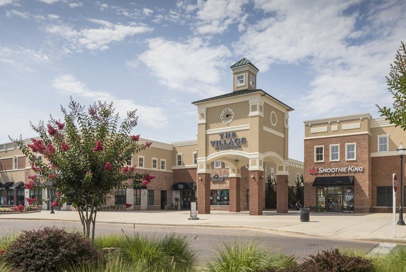 The Village at Waugh Chapel shopping and dining area in Gambrills
